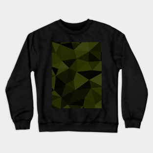 Dark army green black geometric mesh pattern cool geometry shapes Crewneck Sweatshirt